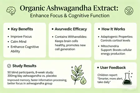 Boost Focus with Organic Ashwagandha Extract