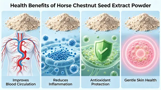 Health benefits of horse chestnut seed extract powder Health benefits of horse chestnut seed extract powder