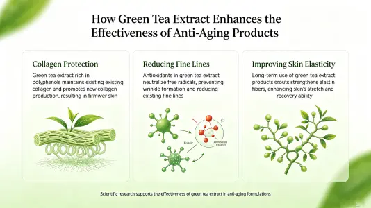 Green Tea Extract Enhances Anti-Aging Products