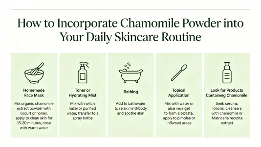 Incorporate Chamomile Powder into Skincare Routine