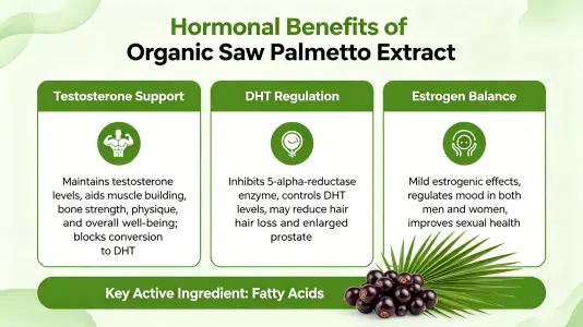 Benefits of Organic Saw Palmetto Extract for Hormones Benefits of Organic Saw Palmetto Extract for Hormones