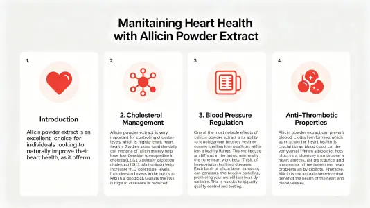 Using Allicin Powder Extract for Heart Health Support Using Allicin Powder Extract for Heart Health Support