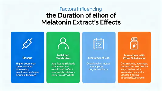 Factors affecting melatonin extract duration