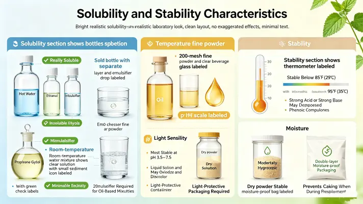 Solubility & Stability Characteristics Solubility & Stability Characteristics