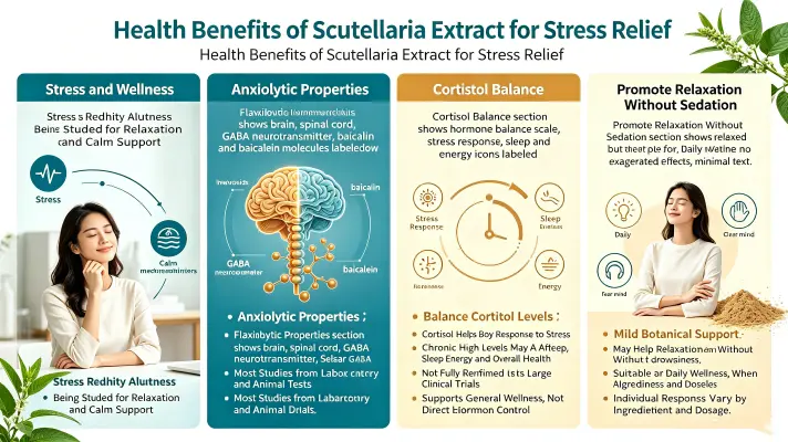 Health Benefits of Scutellaria Extract for Stress Relief Health Benefits of Scutellaria Extract for Stress Relief