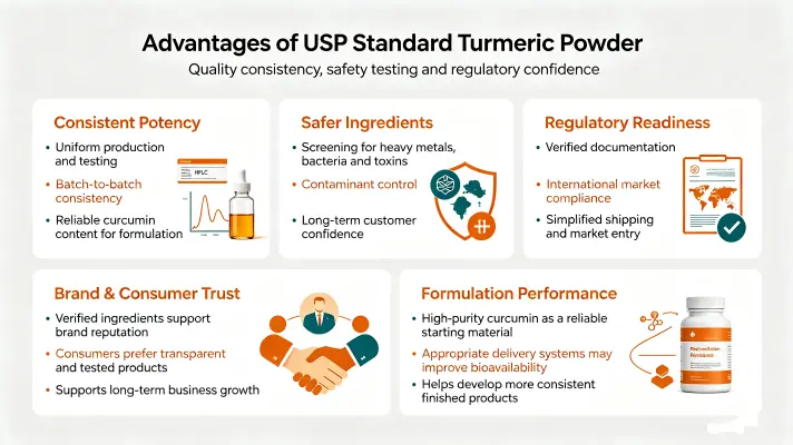 The Benefits of USP-Compliant Curcumin Powder