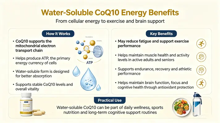 Top Benefits of Water Soluble Q10 for Energy Top Benefits of Water Soluble Q10 for Energy