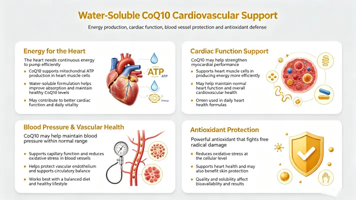 How Water Soluble CoQ10 Supports Heart Health How Water Soluble CoQ10 Supports Heart Health
