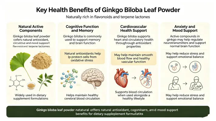 Top Health Benefits of Ginkgo Biloba Leaf Powder Top Health Benefits of Ginkgo Biloba Leaf Powder