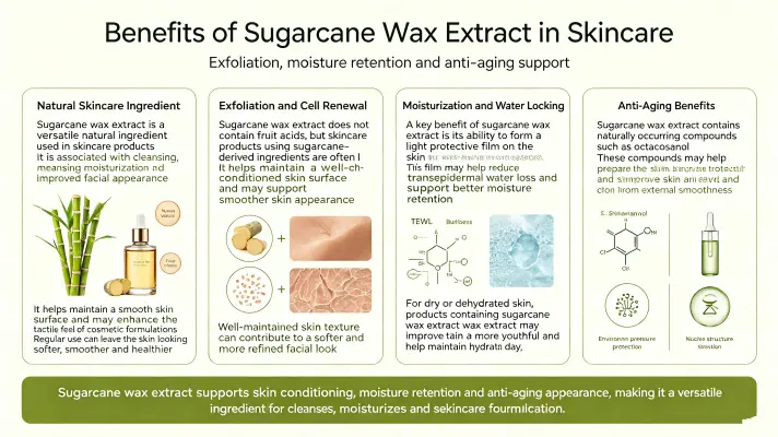 Benefits of Sugar Cane Wax Extract for Skin Care