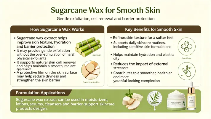 How Sugar Cane Wax Helps Achieve Smooth Skin
