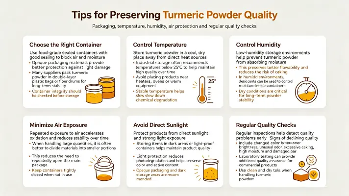 Storage Tips to Preserve Curcumin Powder Quality