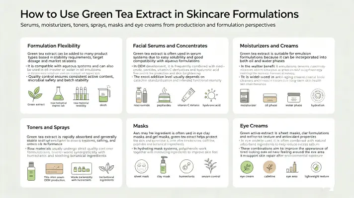 How to Use Green Tea Extract in Skincare Products