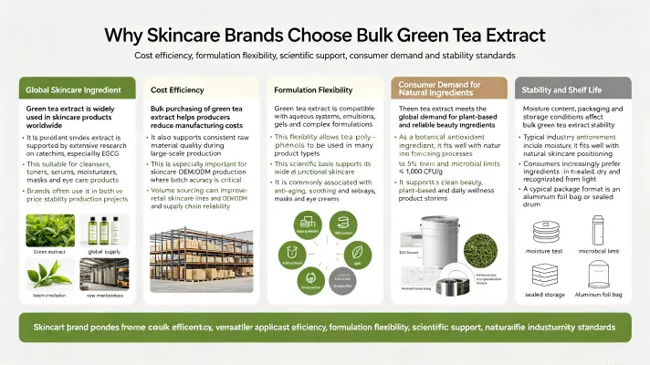 Why Skincare Brands Choose Green Tea Extract Bulk